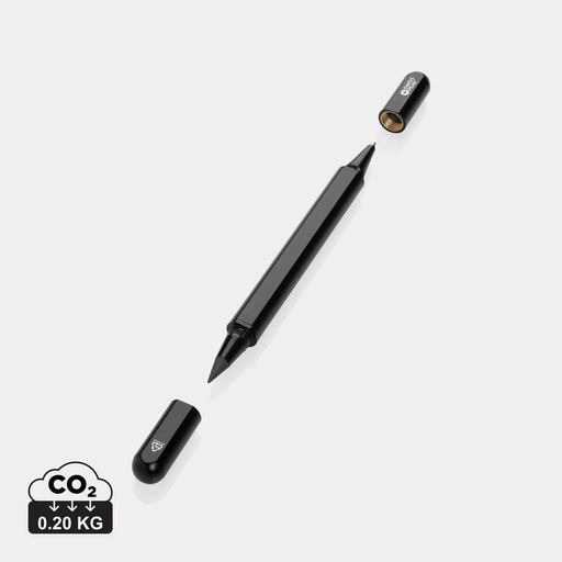 Swiss Peak Storm RCS Recycled Aluminum Dual Tip Pen - Black