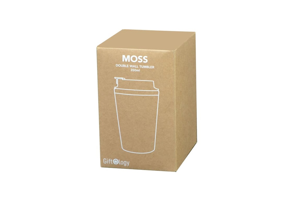 MOSS - Giftology Steel/PP Double Wall Tumbler - 350ml - White	