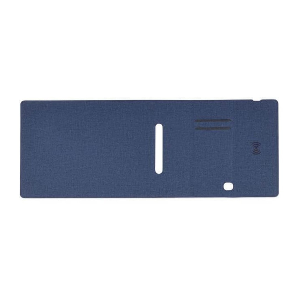 BLACE - CHANGE ZERO Recycled PU 15W Wireless Mousepad & Desk Organizer - Navy Blue