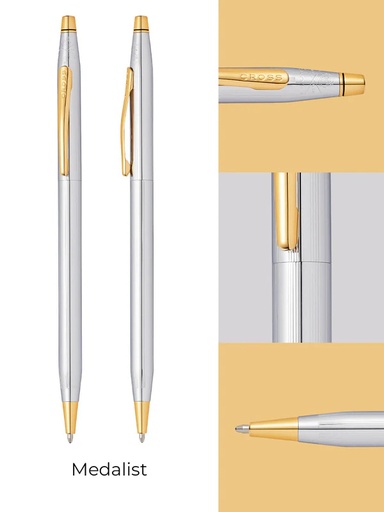 Cross Classic Century® Medalist® Chrome with 23KT Gold Plated Appointments Ballpoint Pen