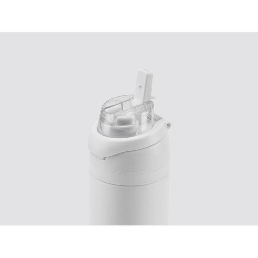 AERO SIP - Hans Larsen Recycled Stainless Steel Bottle with Dual Sip Lid - White