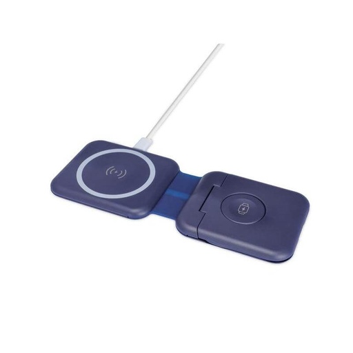 TURIN - @memorii Foldable Wireless Charger and Multicable Set - Navy Blue