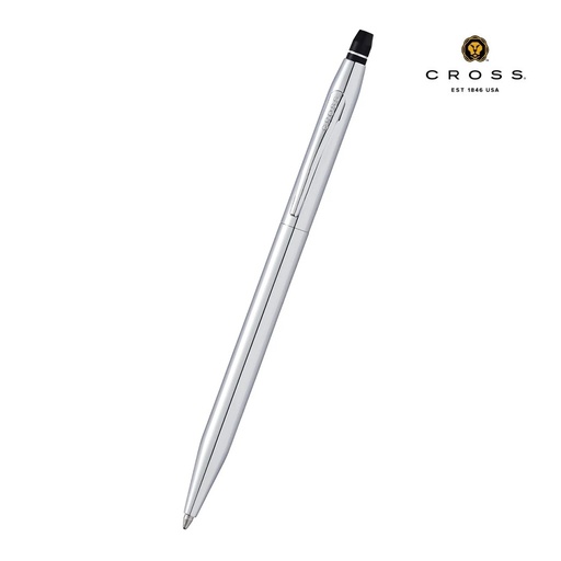 Cross Click™ Chrome Ballpoint Pen with Classic Blue Journal Gift Set