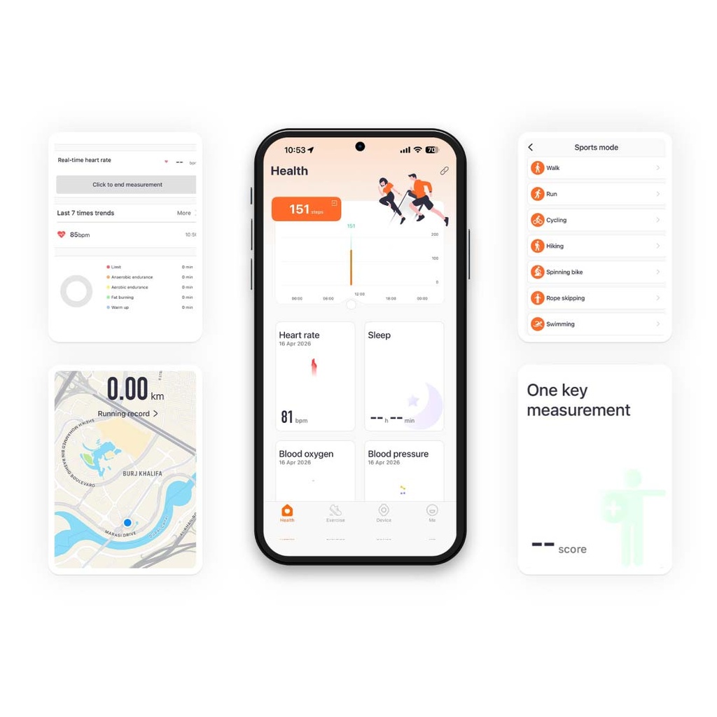 FITBAND Giftology Screenless Health & Fitness Band - Black