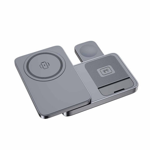 ARGENE @memorii Magfold 3 in 1 Wireless Charger Stand - Metallic Grey