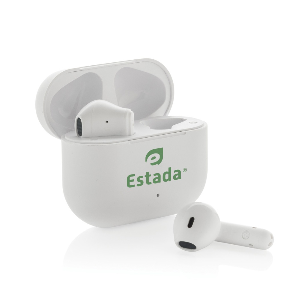 TUNEVO RCS recycled plastic wireless earbuds - White