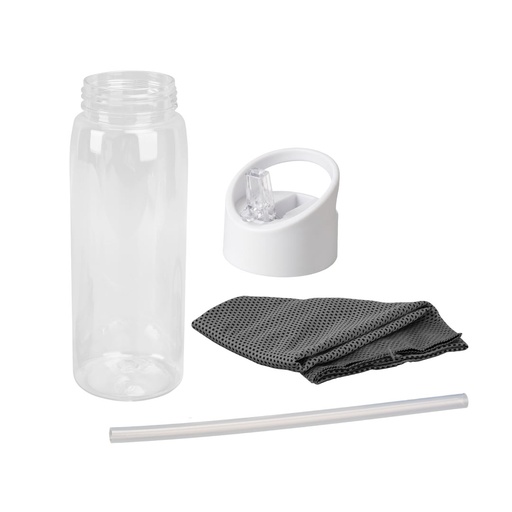 Giftology - DEVON Plastic bottle with Cooling Towel 800 ml - White 