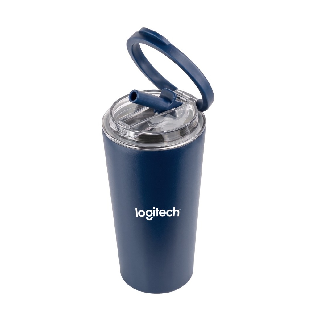MARBELLA - Hans Larsen Double Wall Tumbler with Lid 600 ml - Navy Blue
