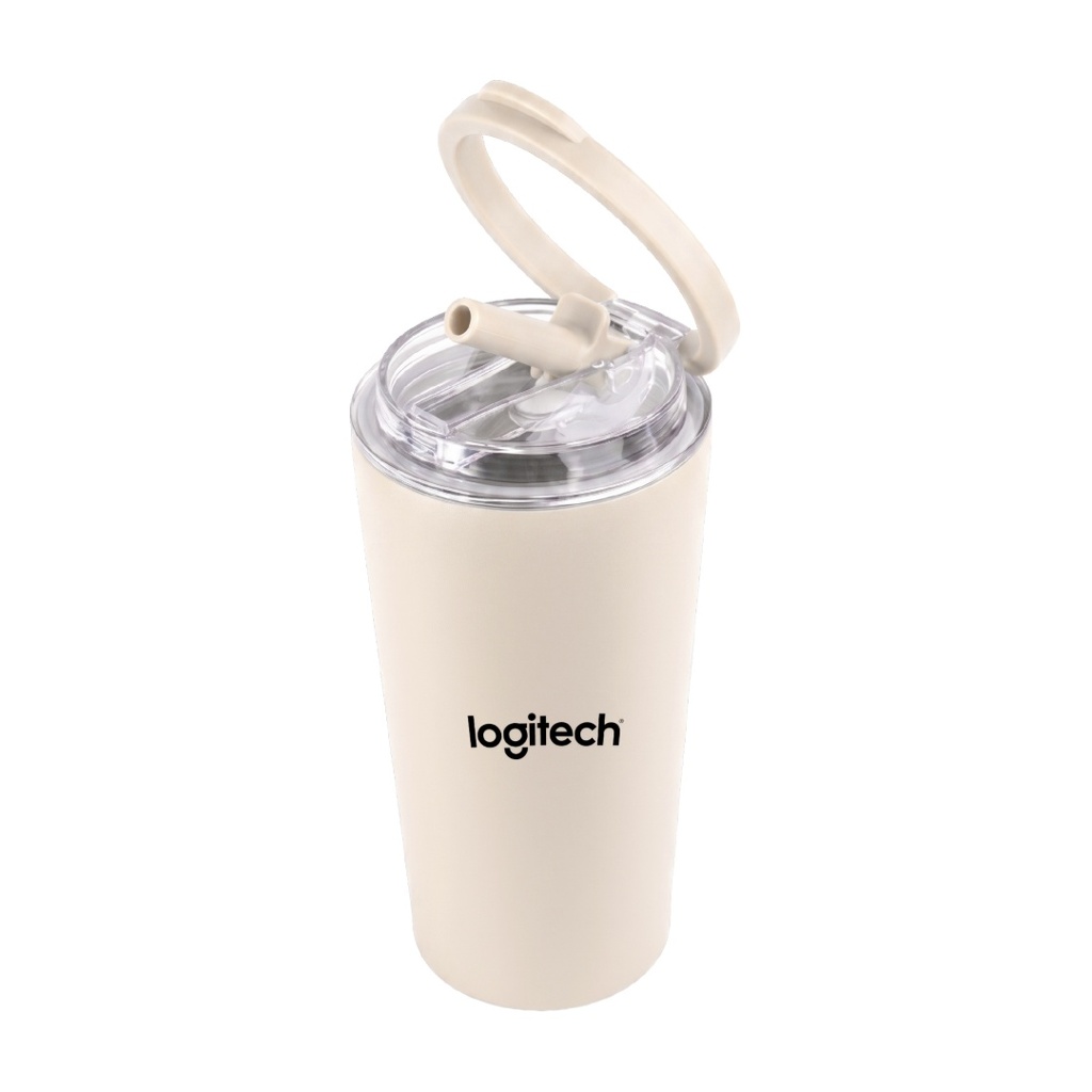 MARBELLA - Hans Larsen Double Wall Tumbler with Lid 600 ml - Sand