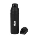 RHODES - Hans Larsen Double Wall Bottle with Push Lid  550 ml - Black 