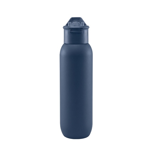 TOLEDO - Hans Larsen Double Wall Bottle with Straw  600 ml - Navy Blue
