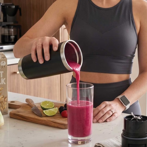 VitaJet Hanslarsen Insulated Flip Portable Blender 600ml - Black