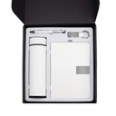 ORION SET - Giftology Set of Thermo Bottle, Notebook, Pen and Keychain - White
