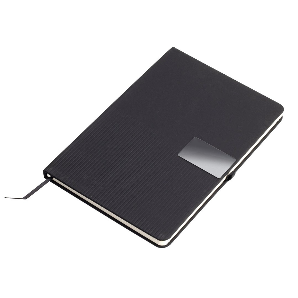 RIPPLE SET - Giftology Set of Notebook and Pen - Black 