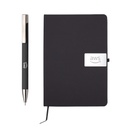 RIPPLE SET - Giftology Set of Notebook and Pen - Black 