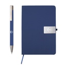 RIPPLE SET - Giftology Set of Notebook and Pen - Navy Blue