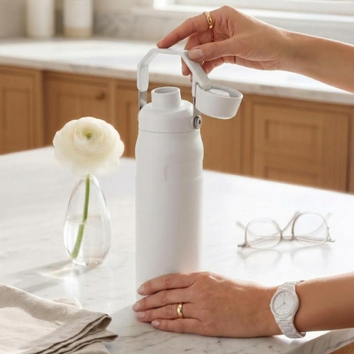 THERMORA - Hans Larsen SummitGrip Thermal Flask 710 ml - White