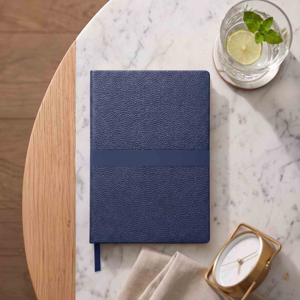 ROVENA - Giftology A5 PU Soft Cover Notebook - Navy Blue