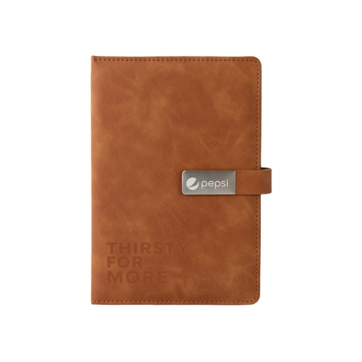 WINDSOR - Giftology A5 PU Notebook - Brown Tan