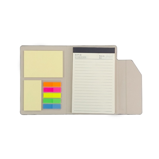 CARLO - Giftology Notepad with Pen and Sticky Note - Grey