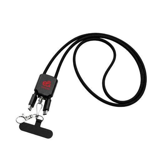 AXON - Giftology USB Type-C Lanyard Cable - Black