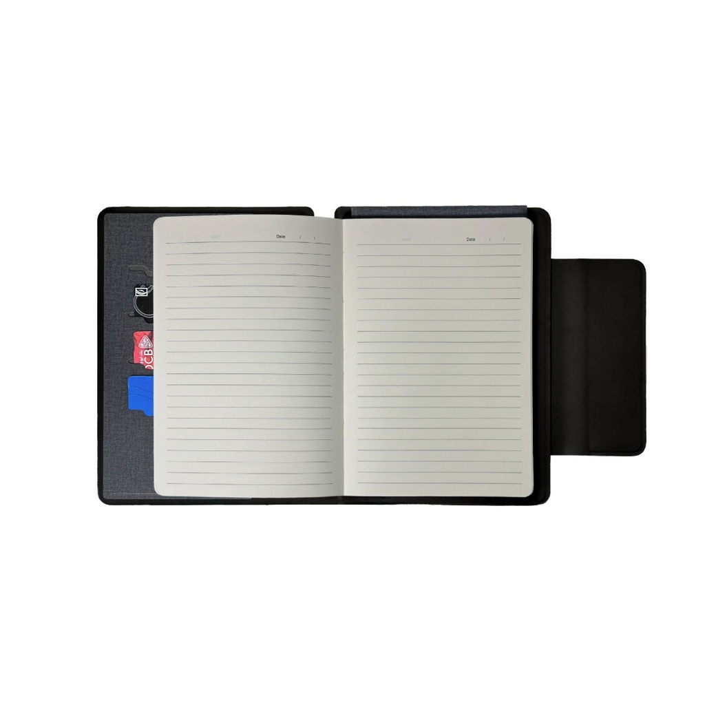 LUBECK - Santhome A5 PU notebook with Pen- Black 