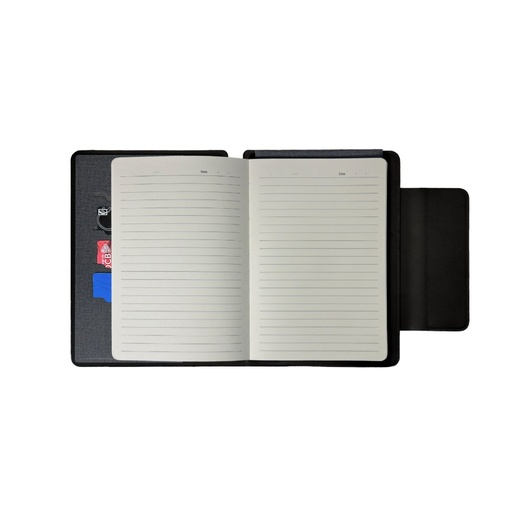LUBECK - Santhome A5 PU notebook with Pen- Black 