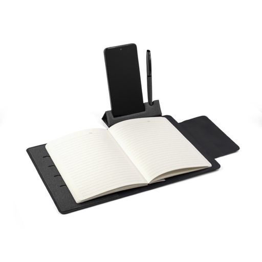 LUBECK - Santhome A5 PU notebook with Pen- Black 