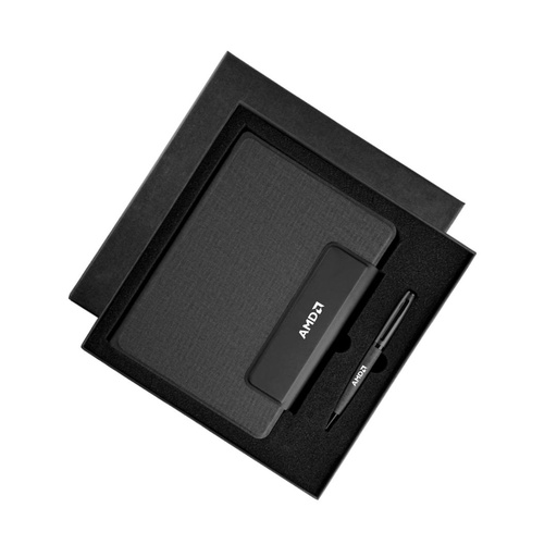 LUBECK - Santhome A5 PU notebook with Pen- Black 
