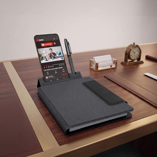 LUBECK - Santhome A5 PU notebook with Pen- Black 