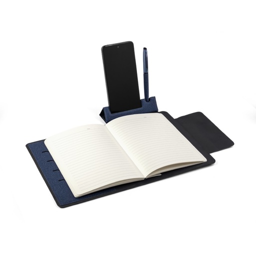 LUBECK - Santhome A5 PU notebook with Pen- Navy Blue