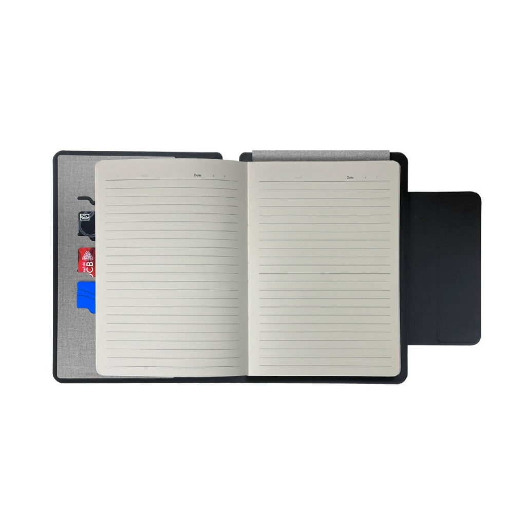LUBECK - Santhome A5 PU notebook with Pen- Grey