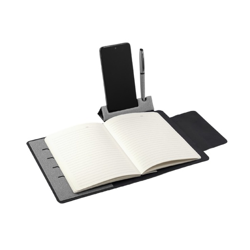 LUBECK - Santhome A5 PU notebook with Pen- Grey