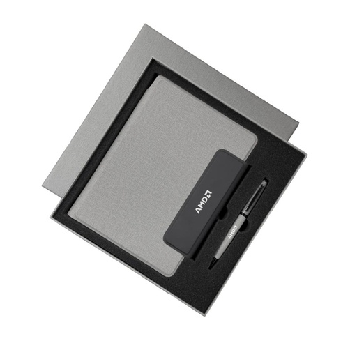 LUBECK - Santhome A5 PU notebook with Pen- Grey