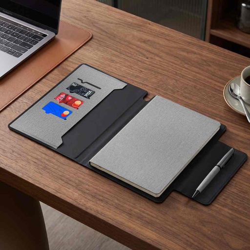 LUBECK - Santhome A5 PU notebook with Pen- Grey