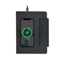 MagFolio - Santhome A5 PU notebook with 15W MagSafe Wireless Charger- Black 