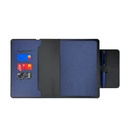 MagFolio - Santhome A5 PU notebook with 15W MagSafe Wireless Charger- Navy Blue