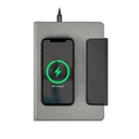 MagFolio - Santhome A5 PU notebook with 15W MagSafe Wireless Charger- Grey