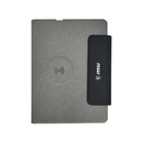 MagFolio - Santhome A5 PU notebook with 15W MagSafe Wireless Charger- Grey