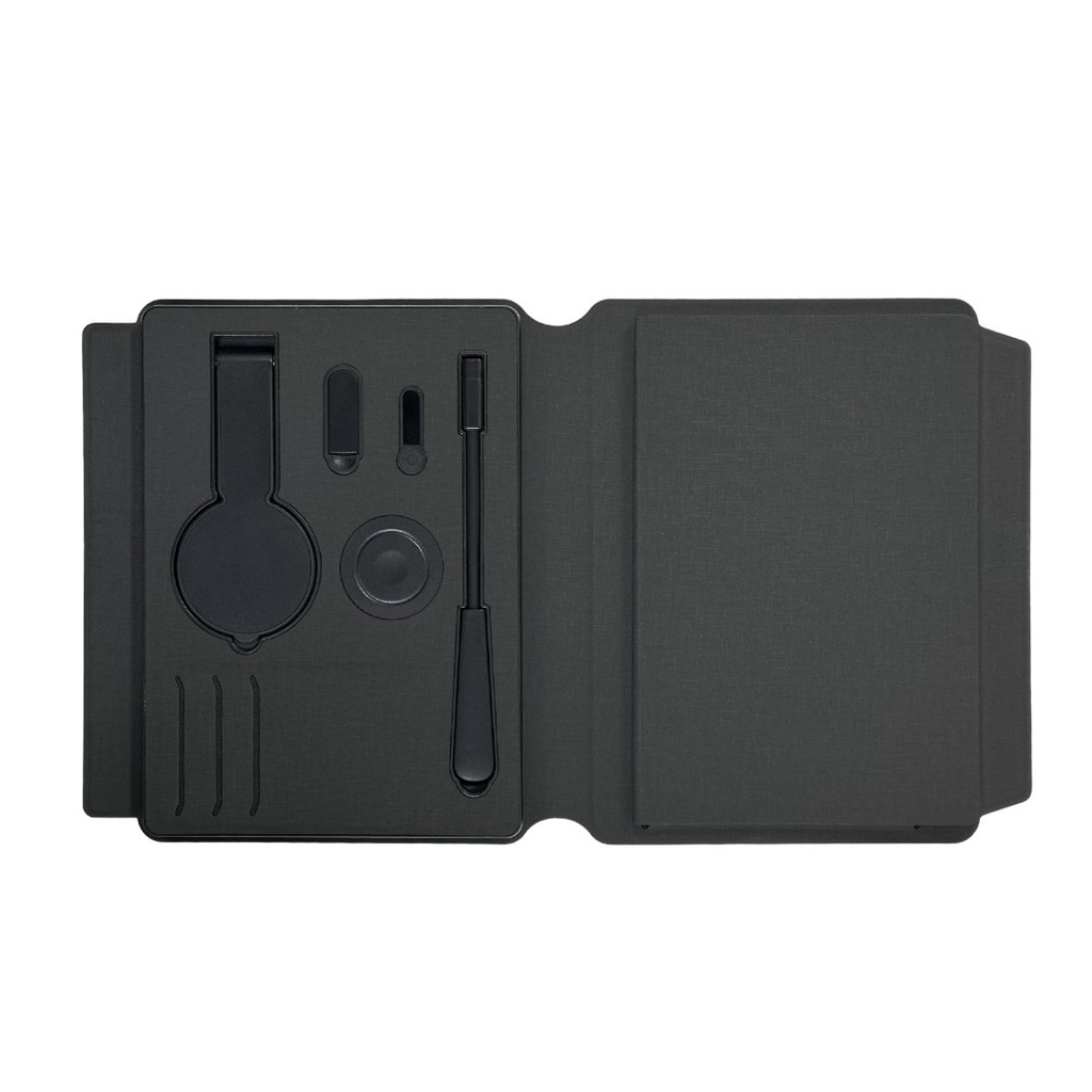 SOLAIS - Santhome Recycled 10000 mAh Power Bank and 15W Magsafe Smart A5 Organizer  - Black 
