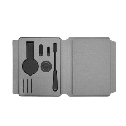 SOLAIS - Santhome Recycled 10000 mAh Power Bank with 15W Magsafe Smart A5 Organizer - Grey 
