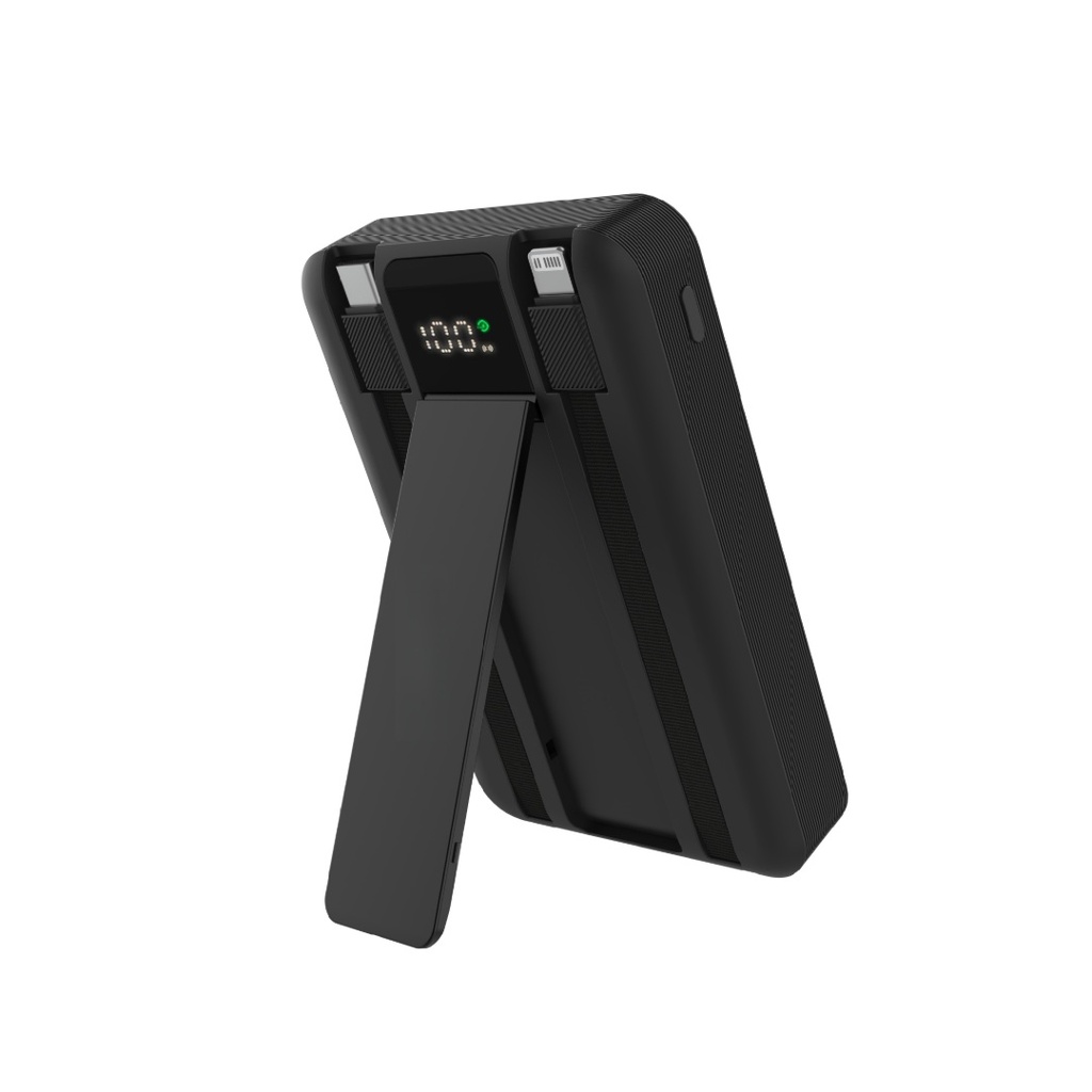 SOLARO - @memorii 10000 mAh All-in-One Wireless Powerbank - Black