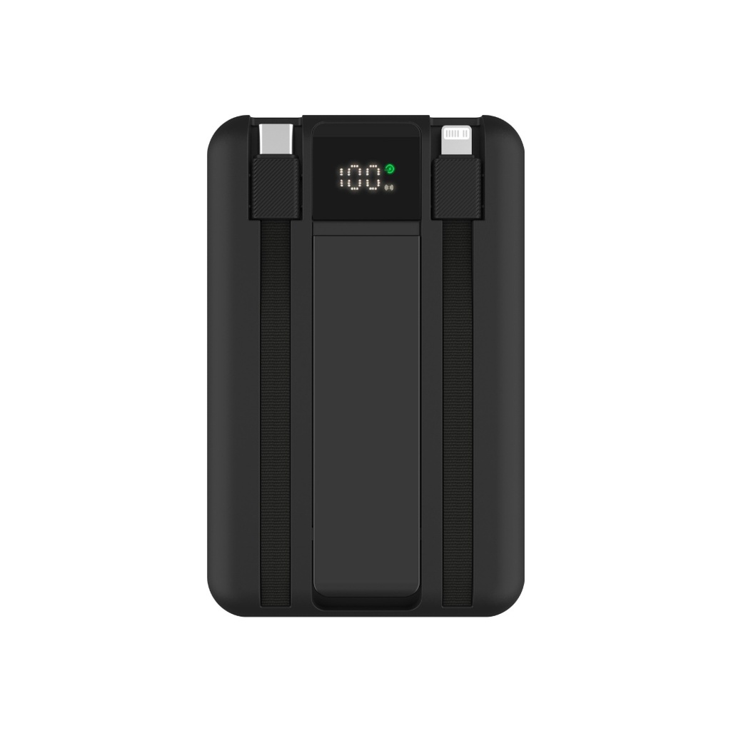 SOLARO - @memorii 10000 mAh All-in-One Wireless Powerbank - Black