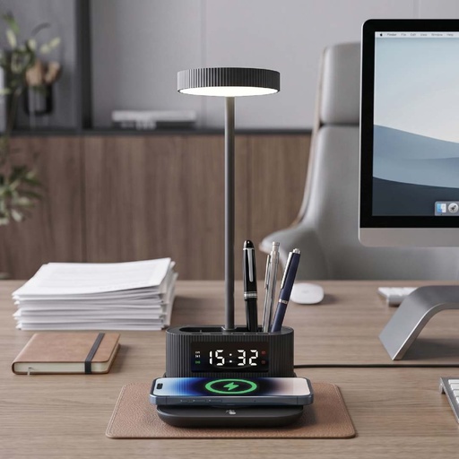 VELTRIX - Giftology 6in1 Multifunctional Desk Lamp - Black