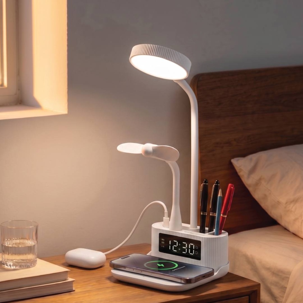 VELTRIX - Giftology 6in1 Multifunctional Desk Lamp - White