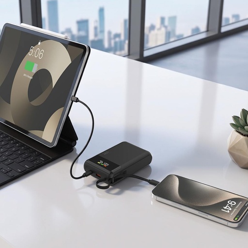 ZENO - @memorii 20000mAh PD 45W Powerbank for Laptop and Mobile - Black