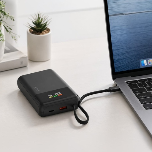ZENO - @memorii 20000mAh PD 45W Powerbank for Laptop and Mobile - Black