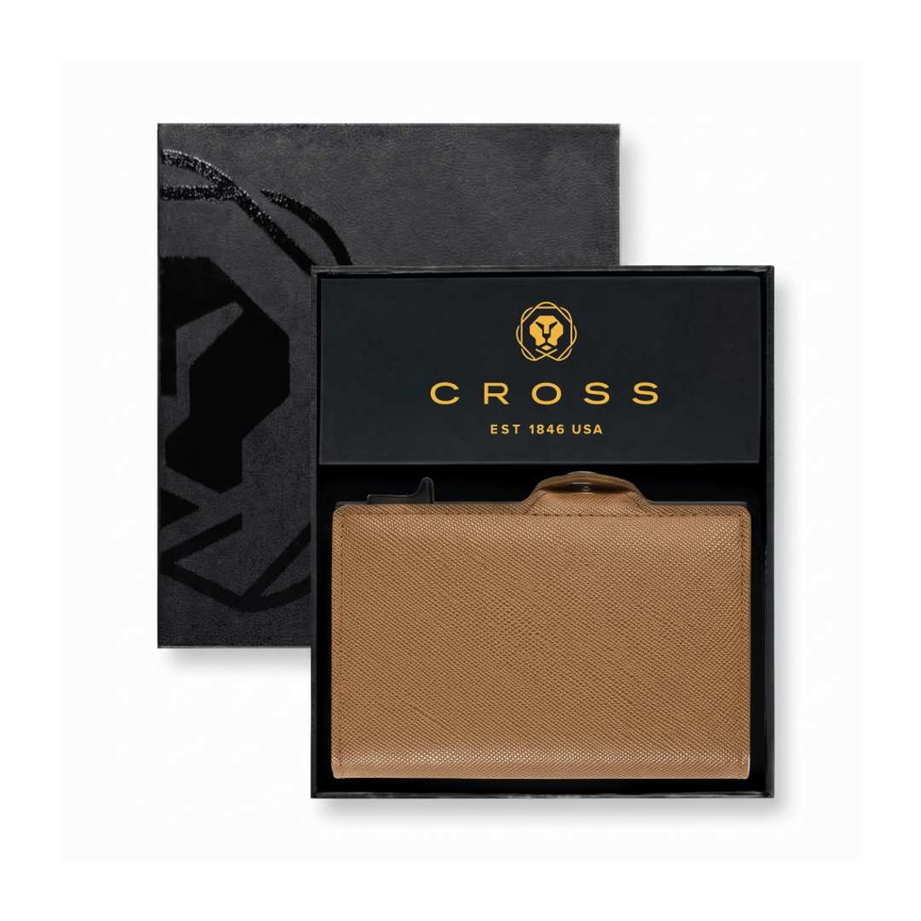 CROSS RFID Card Holder Wallet - Mocha