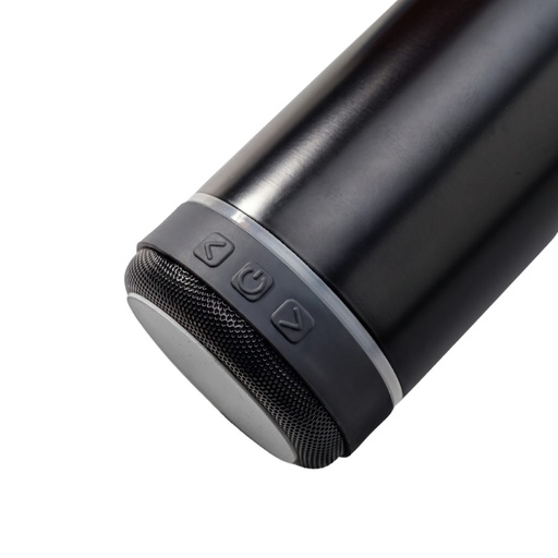 DEXOS - Giftology Double Wall Vacuum Bottle with Speaker - 500 ml - Black