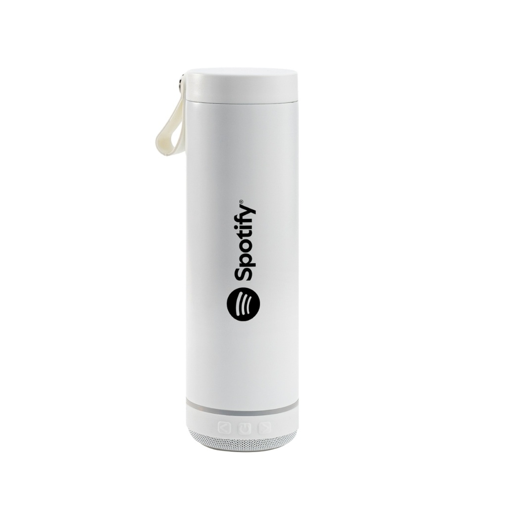 DEXOS - Giftology Double Wall Vacuum Bottle with Speaker - 500 ml - White 